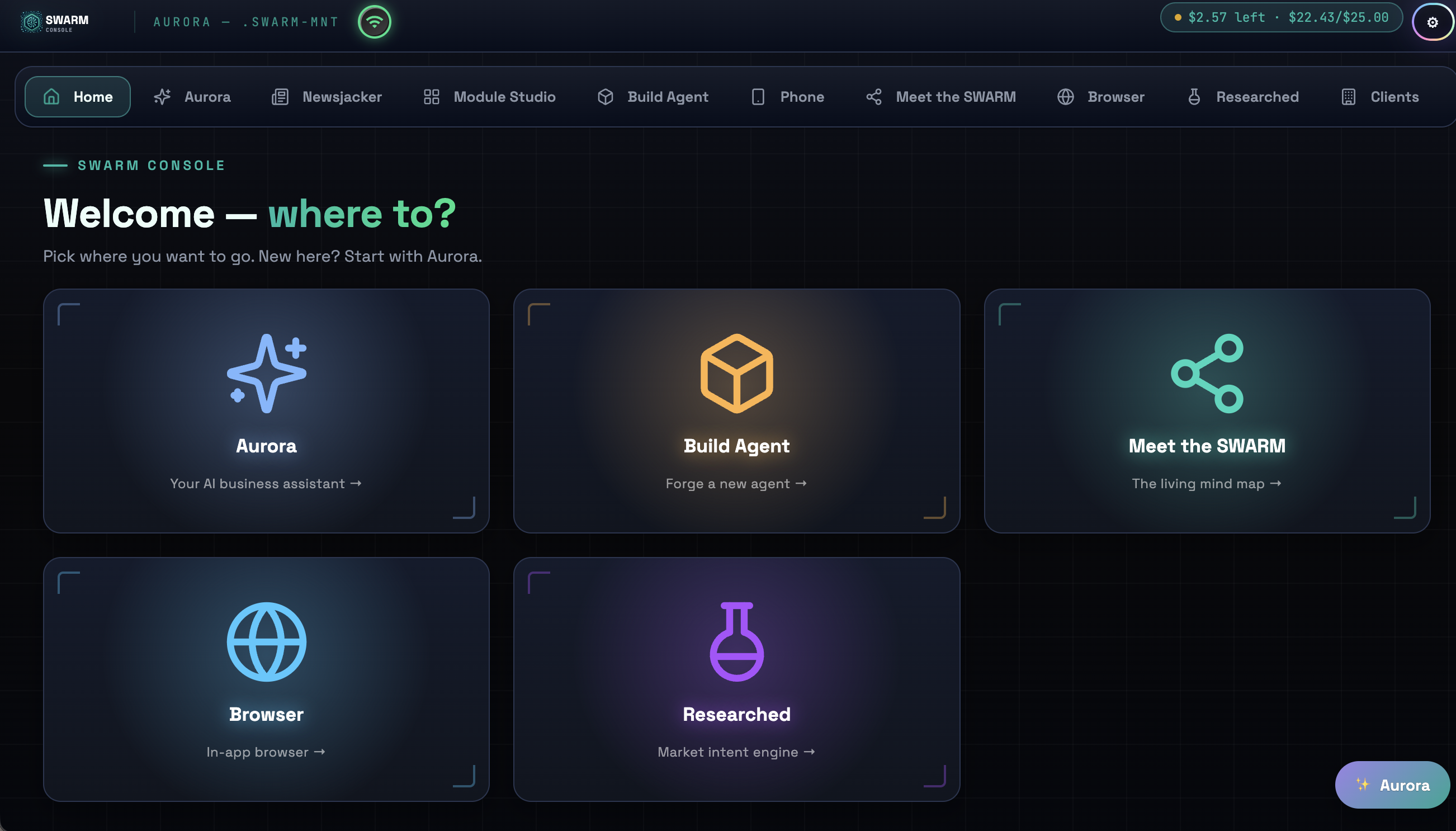 Swarm Console screenshot